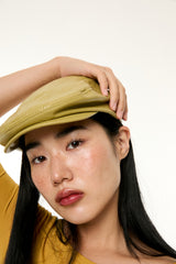 GLOSSY HUNTING CAP / MUSTARD