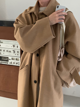 Nus. Wool Black Coat (베이지)