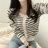 [2color] Bee Stripe Slim Fit Cardigan