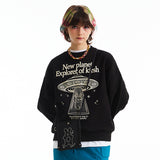 ウィティーバニープラネットエクスプローラースウェットシャツ／WITTY BUNNY PLANET EXPLORER SWEATSHIRT V1 [BLACK]