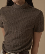 HALF SLEEVE HIGH NECK TOP