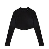 クロップモックネックスリムトップ / CROP MOCK NECK SLIM TOP