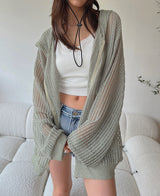 ネットフードジップアップ/Net Hood Zip Up (2color)