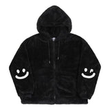 エルボードローイングスマイル刺繍フリースジャケット / Elbow Drawing Smile Embroidered Wool Fleece Jacket