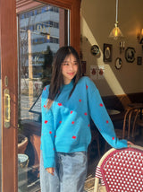[SALE] blue flower knit