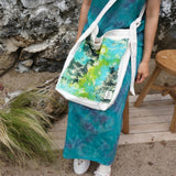 [Patchwork Canvas Bag] Life in Travel-Tie-dye Lime (6625179926646)