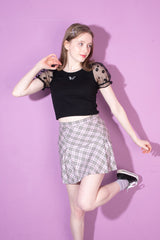 バタフライビーチTシャツ/butterfly patch t-shirt black