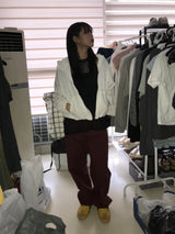 Robust one tuck cotton pants