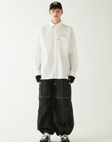 イエロータップオーバーサイズシャツ/YELLOW TAP OVERSIZED SHIRT WHITE