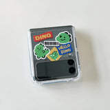 Dino sticker Zflip3 Jellyhard Case (6678723788918)