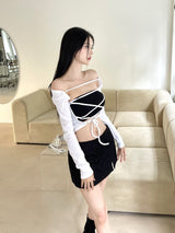 ハートロースリットミニスカート / 942. Heart low slit mini sk (2color)