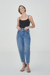 セミバギーフィットダブルOBデニムパンツ / SEMI BAGGY FIT DOUBLE OB DENIM PANTS [6877]