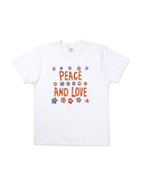 Peace and love short sleeve T-shirts white (6594388492406)