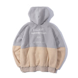 Classic Color Block Fleece Hoodie - Beige (6624454148214)