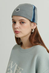 WHATTHE Logo Stripe Beanie Grey (6643575849078)