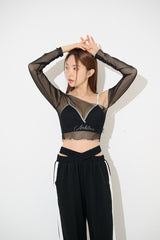 サムホールシルクロップTシャツ / TOP(9330) Thumbhole Siru Crop Tee
