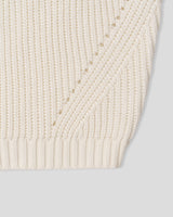 EN knob warmer half zip-up knitwear (4 colors)
