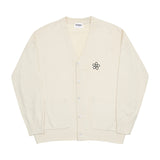 [UNISEX]Line flower dot embroidery knit cardigan