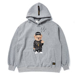 EMB COMPTON BEAR OVERSIZED HEAVY SWEAT HOODIE WHITE / GREY / BLACK (4627781517430)