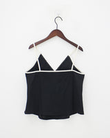 ブラックラインスリーブレスブラウス / black line sleeveless blouse