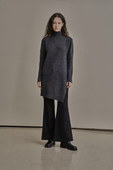 ブーツカットウールパンツ/BOOT-CUT WOOL PANTS_BLACK