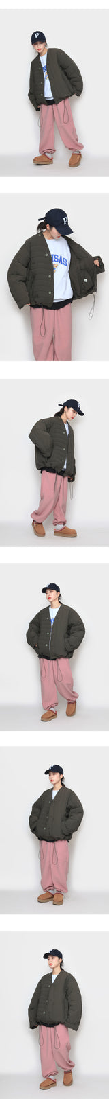 フリースエンブロイダリーストリングパンツ / fleece embroidered string pants