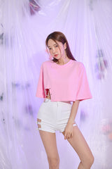２チェーンクロップTシャツ/TOP(9279) Two Chain Crop Tee