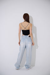 チェーンストラップボディスーツ/TOP(9358) Chain Strap Bodysuit
