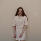 Cream Cancan Mini Skirts