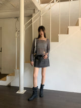 Even Stitch Pocket Cargo Cotton Mini Skirt