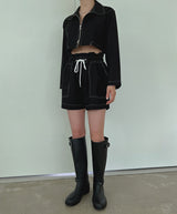 ステッチリネンショーツ/Stitched Linen Shorts (3color)