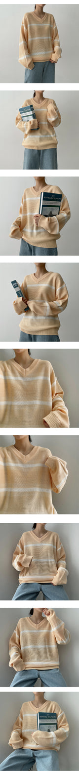 カラーユニットプライスニットウェア / NiG Color Unit Price Ra V Knitwear