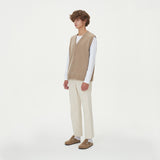 BUTTONS KNIT VEST_MOCHA (6612831010934)