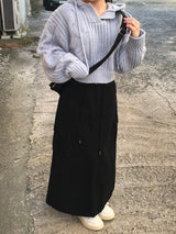 Lush back slit long skirt