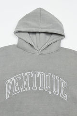 VENTIQUE Pigment Logo embroidery Hoodie 3color