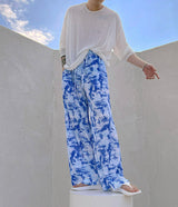 プリントプリーツパンツ / [Made] Printed Pleats Pants (2 colors)