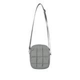 NEW SYMBOL RIVET QUILTING MINI CROSS BAG  GRAY