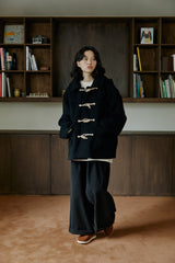 ハーフダッフルコート/unisex half duffle coat black