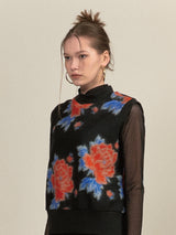 VINTAGE FLOWER WOOL VEST (6658511274102)