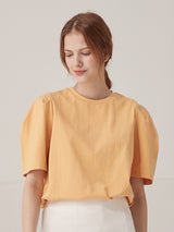 Curved short sleeve tee - Tangerine (6671615885430)