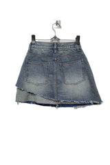 ダイアゴナルデニムアンバランスミニスカート / Diagonal denim unbalanced mini sk