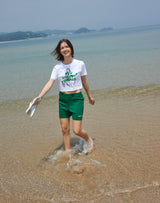 【OUTLET】グランマプリントクロップTシャツ GREEN