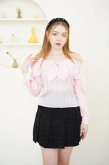 heart ring satin blouse (6688683065462)