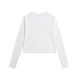 スタックスローガンロゴウォーマークロップ長袖Tシャツ / STACK SLOGAN LOGO WARMER CROP 3COLOR