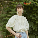 ピッピングシャーリングブラウス/[LINE] Pipping Shirring Blouse