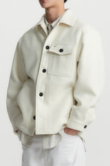 CLASSIC CROPPED SHIRT JACKET (ecru)
