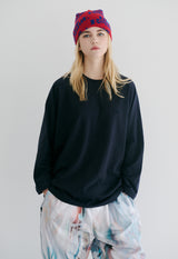 オールドスクールロゴロングスリーブ / BSR2223FWPO083 OLD SCHOOL LOGO LONG SLEEVE NAVY