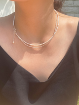 [92.5silver] mix pearl necklace