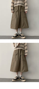 トップTシャツナイロンストリングロングスカート / Top T-shirt nylon string long skirt