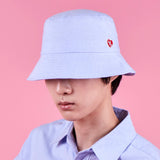 Heart Logo Oxford Over Fit Bucket Hat (3color)
